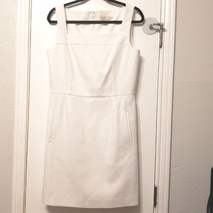 Tory Burch square neck white pique dress size 12